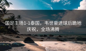 国足主场1-1泰国，韦世豪进球后跪地庆祝，全场沸腾