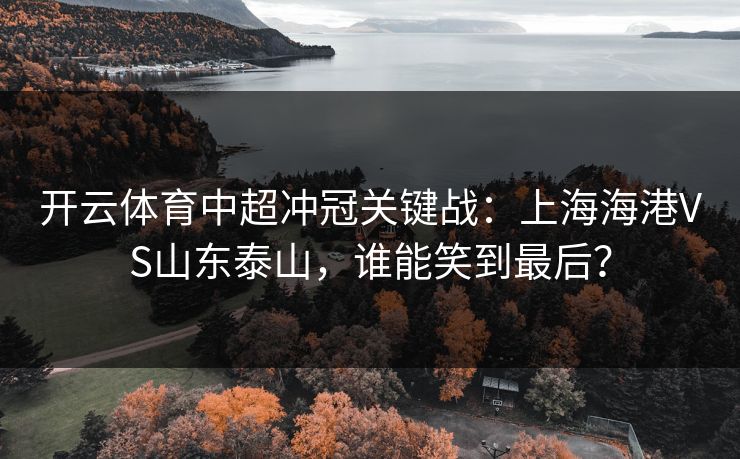 开云体育中超冲冠关键战:上海海港VS山东泰山,谁能笑到最后? 开云体育中超冲冠关键战:上海海港VS山东泰山,谁能笑到最后?